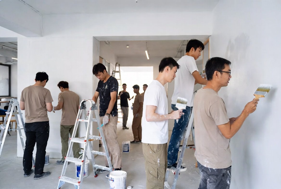 Commercial office repainting